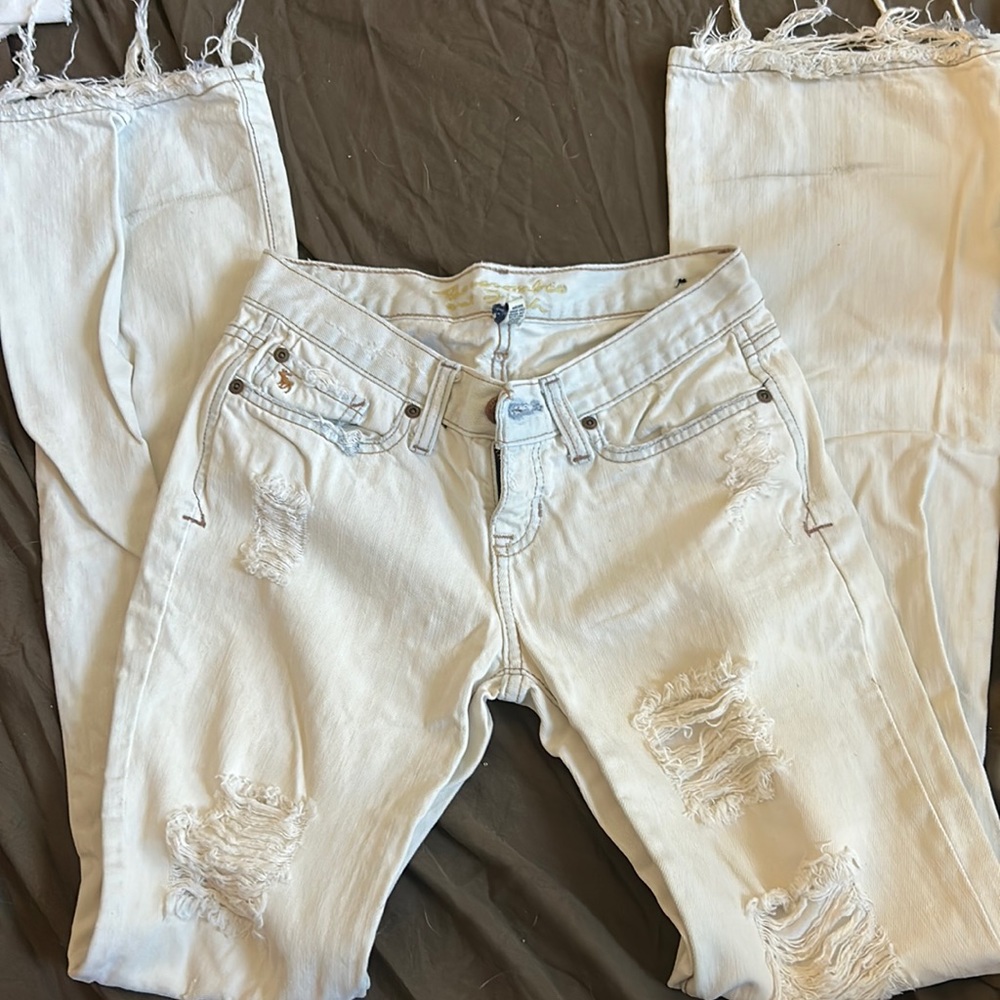 Vintage Abercrombie and Fitch Low Rise Ripped Jeans